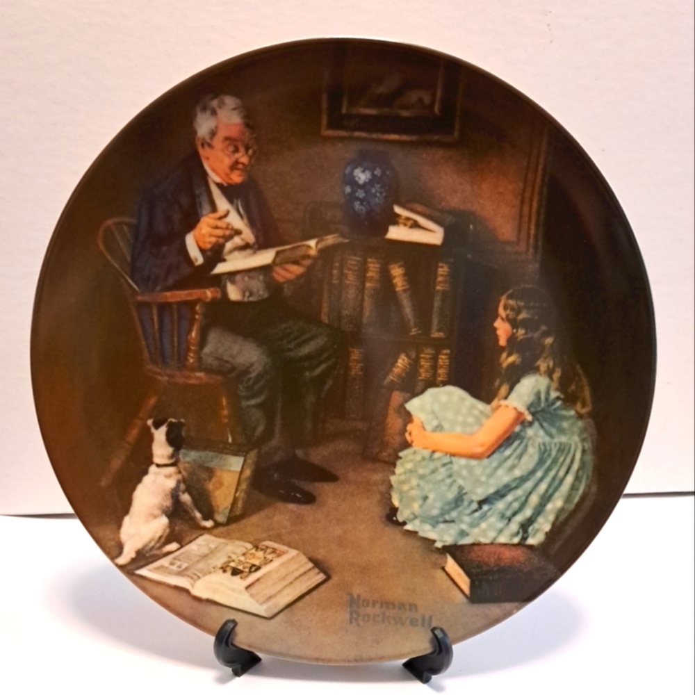 Norman Rockwell Heritage series #8 "The Storyteller" Knowles China plate